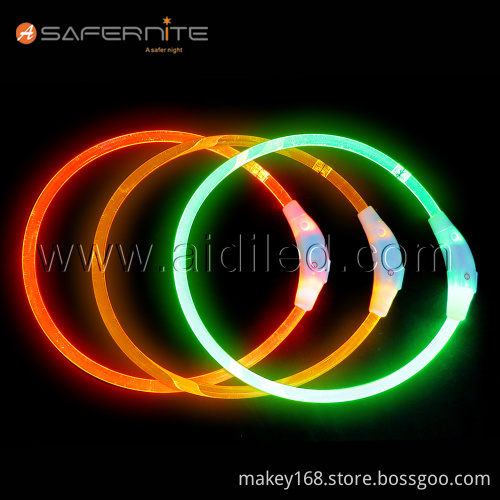 Tpu Tube Glow Flashing Dog Collar